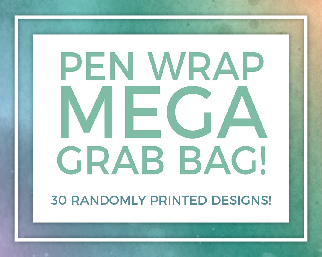 Pen Wrap MEGA Grab Bag, 30 Sublimation Pen Wrap Transfers